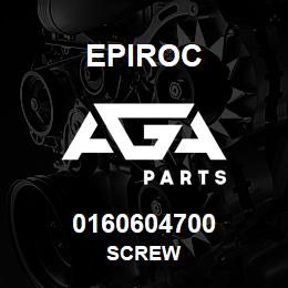 0160604700 Epiroc SCREW | AGA Parts