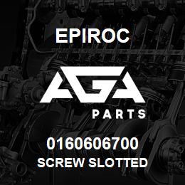 0160606700 Epiroc SCREW SLOTTED | AGA Parts