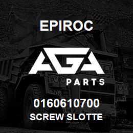 0160610700 Epiroc SCREW SLOTTE | AGA Parts