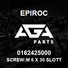 0162425000 Epiroc SCREW:M 6 X 30 SLOTTED ZP-STL | AGA Parts