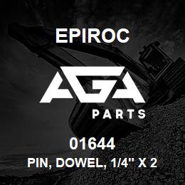 01644 Epiroc PIN, DOWEL, 1/4" X 2-3/8' LG | AGA Parts