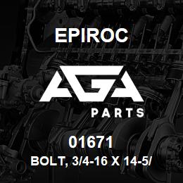 01671 Epiroc BOLT, 3/4-16 X 14-5/16" LG | AGA Parts