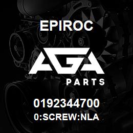 0192344700 Epiroc 0:SCREW:NLA | AGA Parts