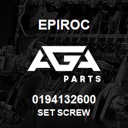 0194132600 Epiroc SET SCREW | AGA Parts