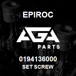 0194136000 Epiroc SET SCREW | AGA Parts