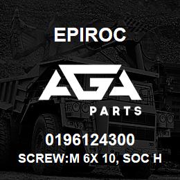 0196124300 Epiroc SCREW:M 6X 10, SOC HD SET | AGA Parts