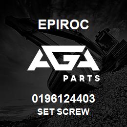 0196124403 Epiroc SET SCREW | AGA Parts