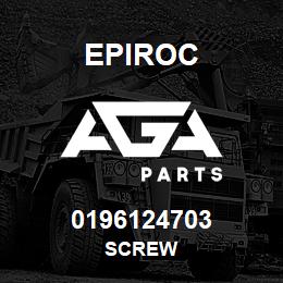 0196124703 Epiroc SCREW | AGA Parts