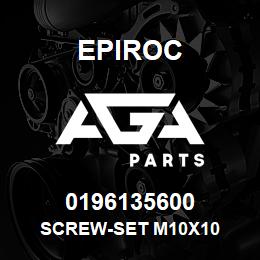 0196135600 Epiroc SCREW-SET M10X10 | AGA Parts