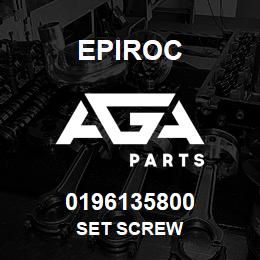 0196135800 Epiroc SET SCREW | AGA Parts