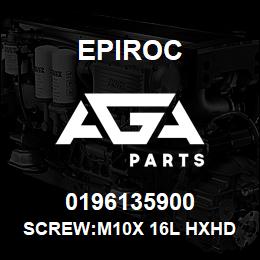 0196135900 Epiroc SCREW:M10X 16L HXHD SOC SET CU | AGA Parts