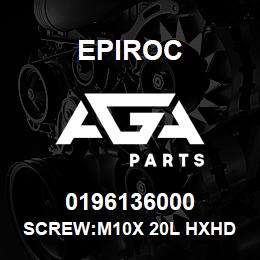 0196136000 Epiroc SCREW:M10X 20L HXHD SOC SET CU | AGA Parts