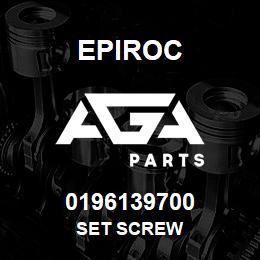 0196139700 Epiroc SET SCREW | AGA Parts