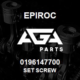 0196147700 Epiroc SET SCREW | AGA Parts