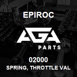 02000 Epiroc SPRING, THROTTLE VALVE | AGA Parts