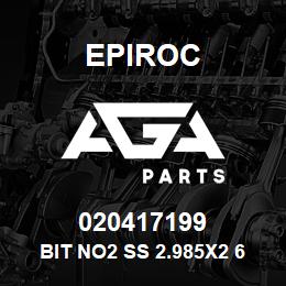 020417199 Epiroc BIT NO2 SS 2.985X2 6 SPC | AGA Parts