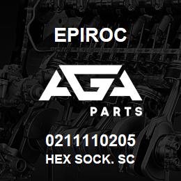 0211110205 Epiroc HEX SOCK. SC | AGA Parts