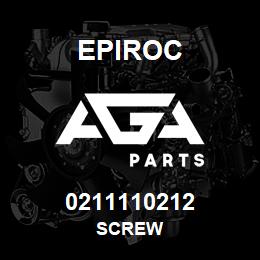 0211110212 Epiroc SCREW | AGA Parts