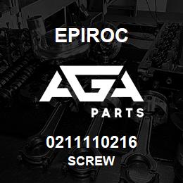 0211110216 Epiroc SCREW | AGA Parts