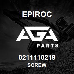 0211110219 Epiroc SCREW | AGA Parts