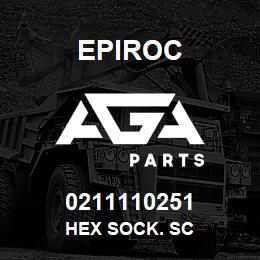 0211110251 Epiroc HEX SOCK. SC | AGA Parts