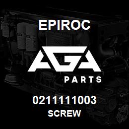 0211111003 Epiroc SCREW | AGA Parts