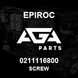 0211116800 Epiroc SCREW | AGA Parts