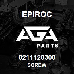 0211120300 Epiroc SCREW | AGA Parts