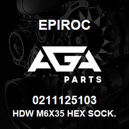 0211125103 Epiroc HDW M6X35 HEX SOCK. SCREW | AGA Parts