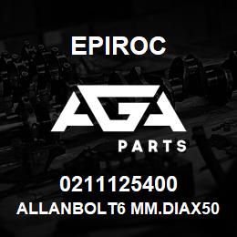 0211125400 Epiroc ALLANBOLT6 MM.DIAX50 MM. | AGA Parts