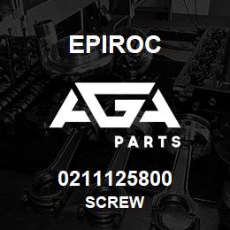 0211125800 Epiroc SCREW | AGA Parts