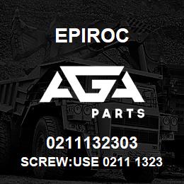 0211132303 Epiroc SCREW:USE 0211 1323 00 | AGA Parts