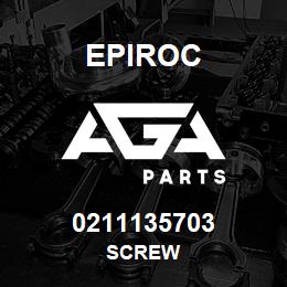 0211135703 Epiroc SCREW | AGA Parts