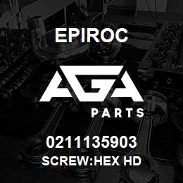 0211135903 Epiroc SCREW:HEX HD | AGA Parts