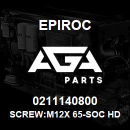 0211140800 Epiroc SCREW:M12X 65-SOC HD, STL 12. | AGA Parts