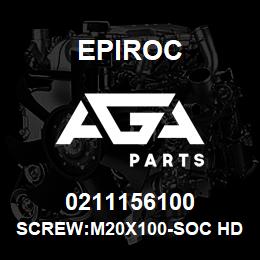 0211156100 Epiroc SCREW:M20X100-SOC HD CAP, STL | AGA Parts