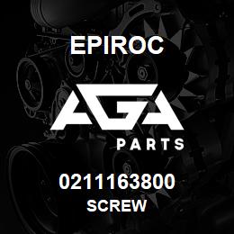 0211163800 Epiroc SCREW | AGA Parts