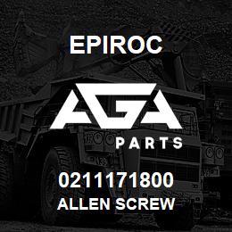 0211171800 Epiroc ALLEN SCREW | AGA Parts