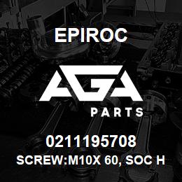 0211195708 Epiroc SCREW:M10X 60, SOC HD CAP, STL | AGA Parts