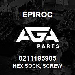 0211195905 Epiroc HEX SOCK, SCREW | AGA Parts