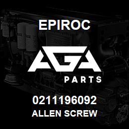 0211196092 Epiroc ALLEN SCREW | AGA Parts