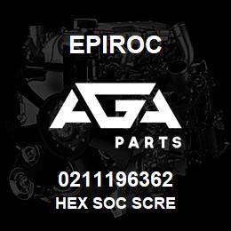 0211196362 Epiroc HEX SOC SCRE | AGA Parts