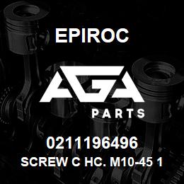 0211196496 Epiroc SCREW C HC. M10-45 12,9 | AGA Parts