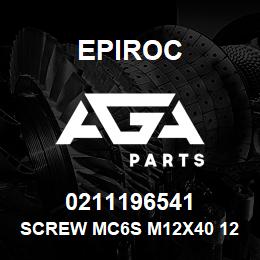 0211196541 Epiroc SCREW MC6S M12X40 12.9 | AGA Parts