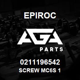 0211196542 Epiroc SCREW MC6S 1 | AGA Parts