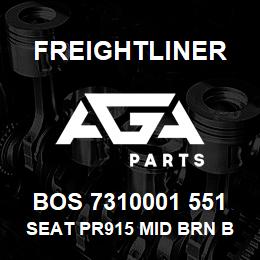 BOS 7310001 551 Freightliner SEAT PR915 MID BRN BC R&L ARM | AGA Parts