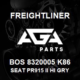 BOS 8320005 K86 Freightliner SEAT PR915 II HI GRY TITAN R&L ARM BEL | AGA Parts