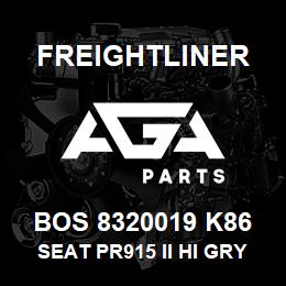 BOS 8320019 K86 Freightliner SEAT PR915 II HI GRY TITAN R&L ARM PSWVL | AGA Parts