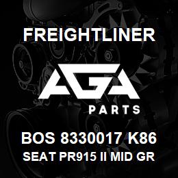 BOS 8330017 K86 Freightliner SEAT PR915 II MID GRY TITAN R&L ARM BEL | AGA Parts