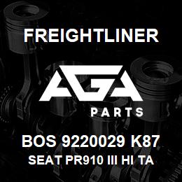 BOS 9220029 K87 Freightliner SEAT PR910 III HI TAN TITAN R&L ARM DSC | AGA Parts